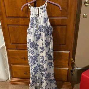 Floral Blue and White Women's Dress